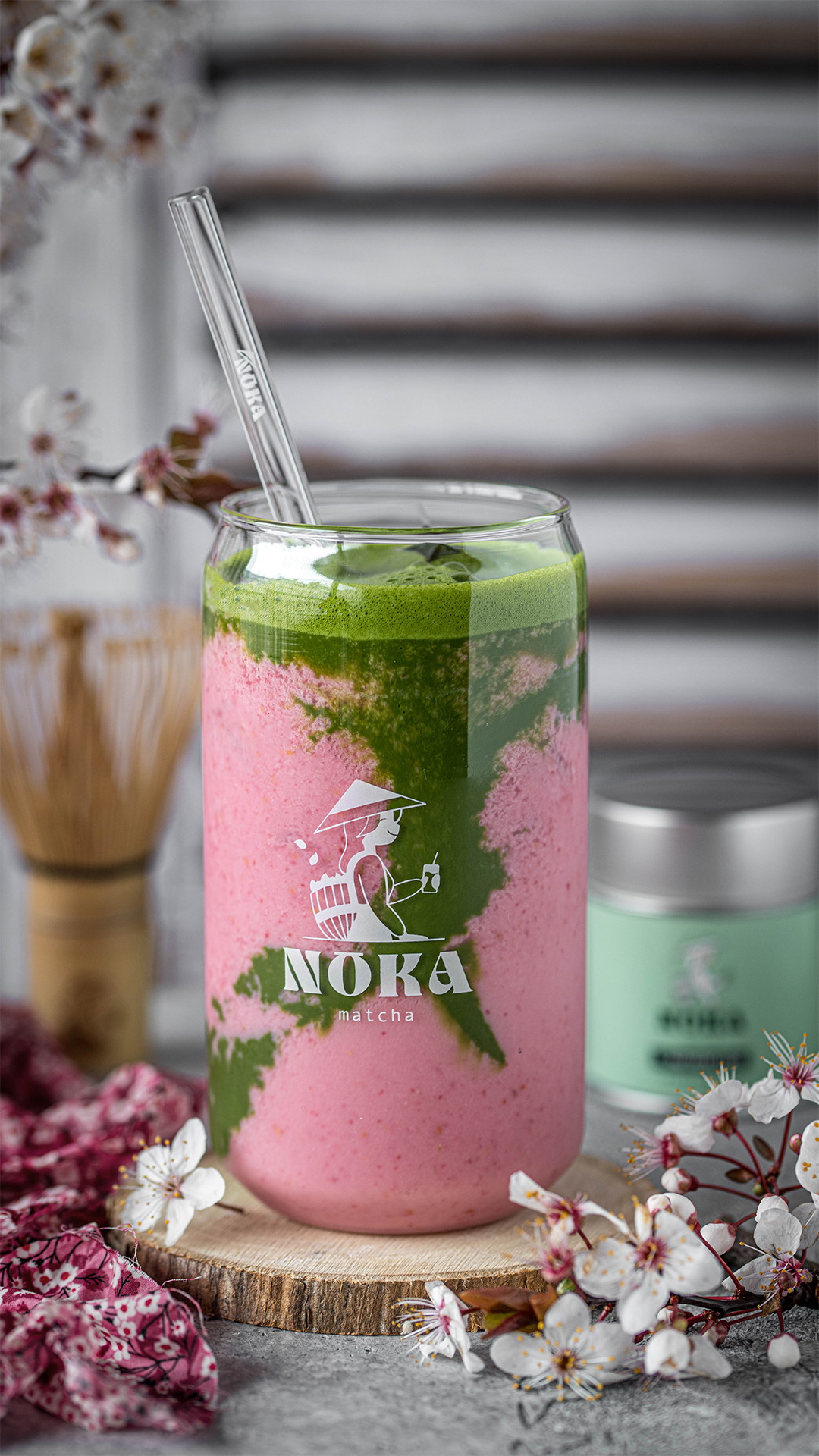 Matcha latte framboise & rose