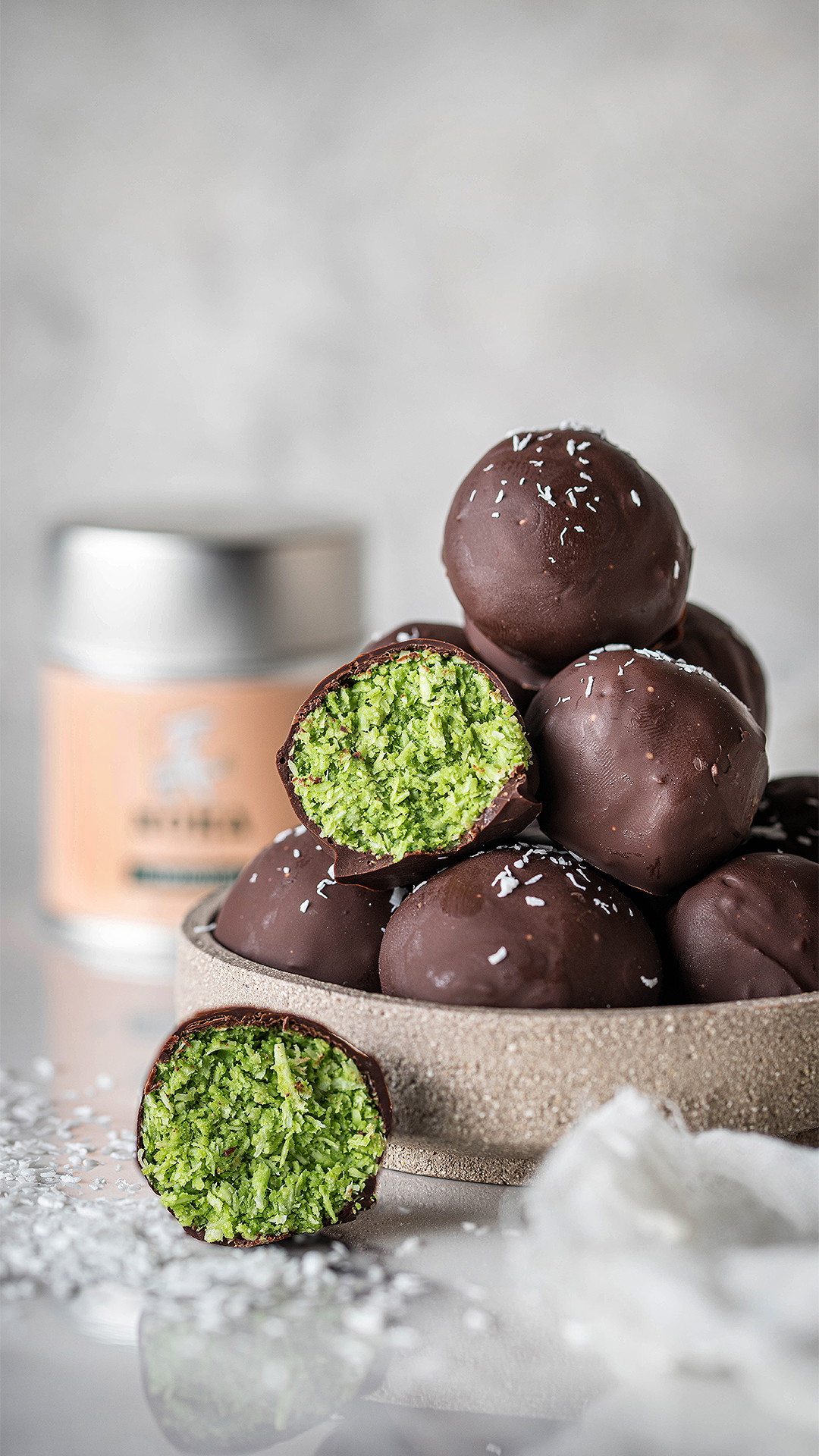 Matcha Bounty Balls