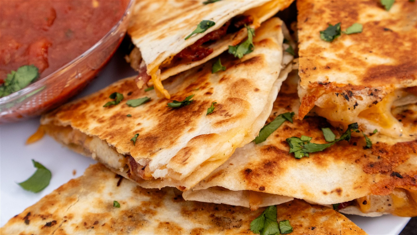 Image of Cheesy Chicken Bacon Quesadilla