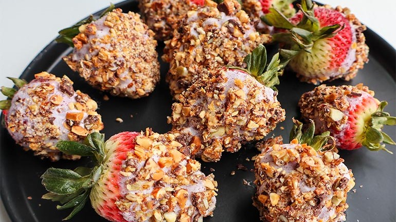 Image of Acai Yogurt & Granola Covered Strawberries