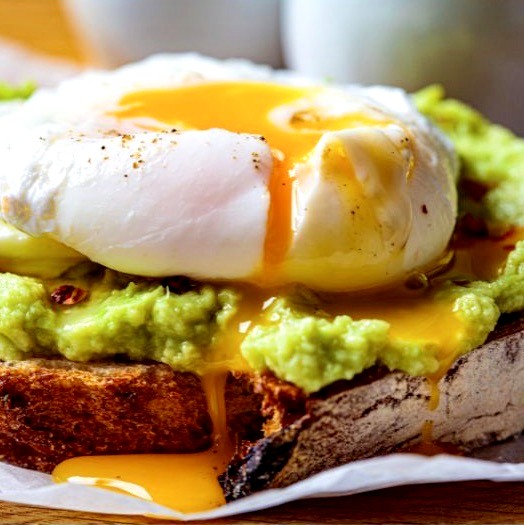 Image of simple avocado toast with egg