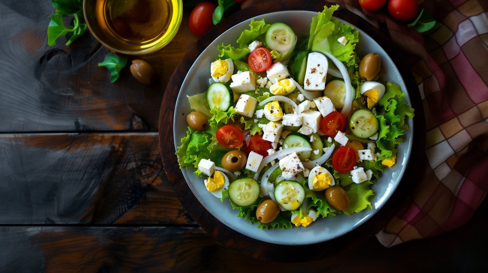 Köstlicher mediterraner Salat zum Genießen &amp; Ankerkraut