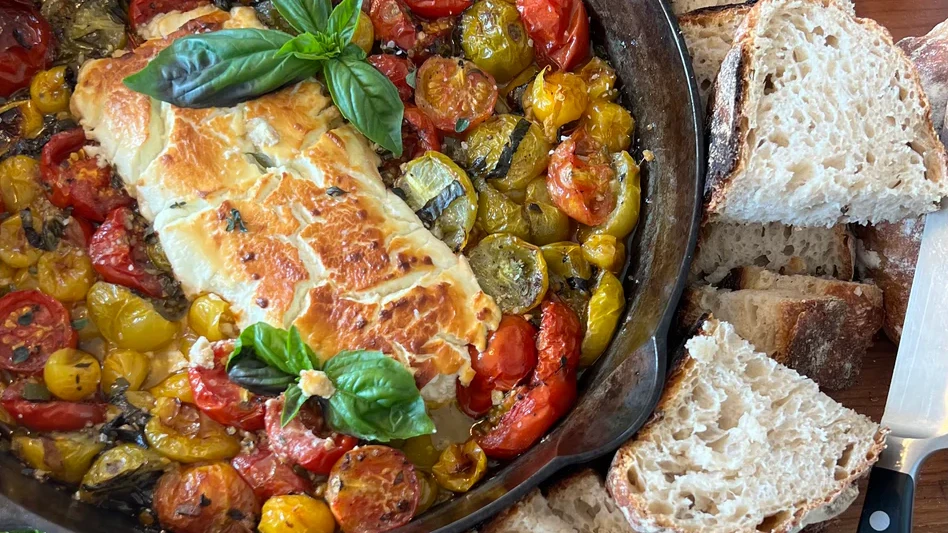 Image of Roasted Goat Cheese and Garden Tomato Dip