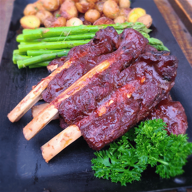 Image of Sweet & Savory Smoked Bison Back Ribs 