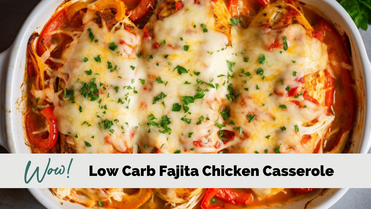 Image of Easy Low Carb Chicken Fajita Casserole