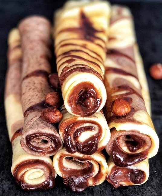 Crêpes vanille chocolat