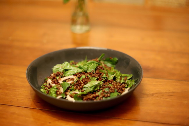 Image of beluga lentil salad