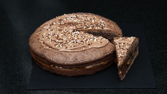 Image of Dark Chocolate Compound Cake with Mango Filling