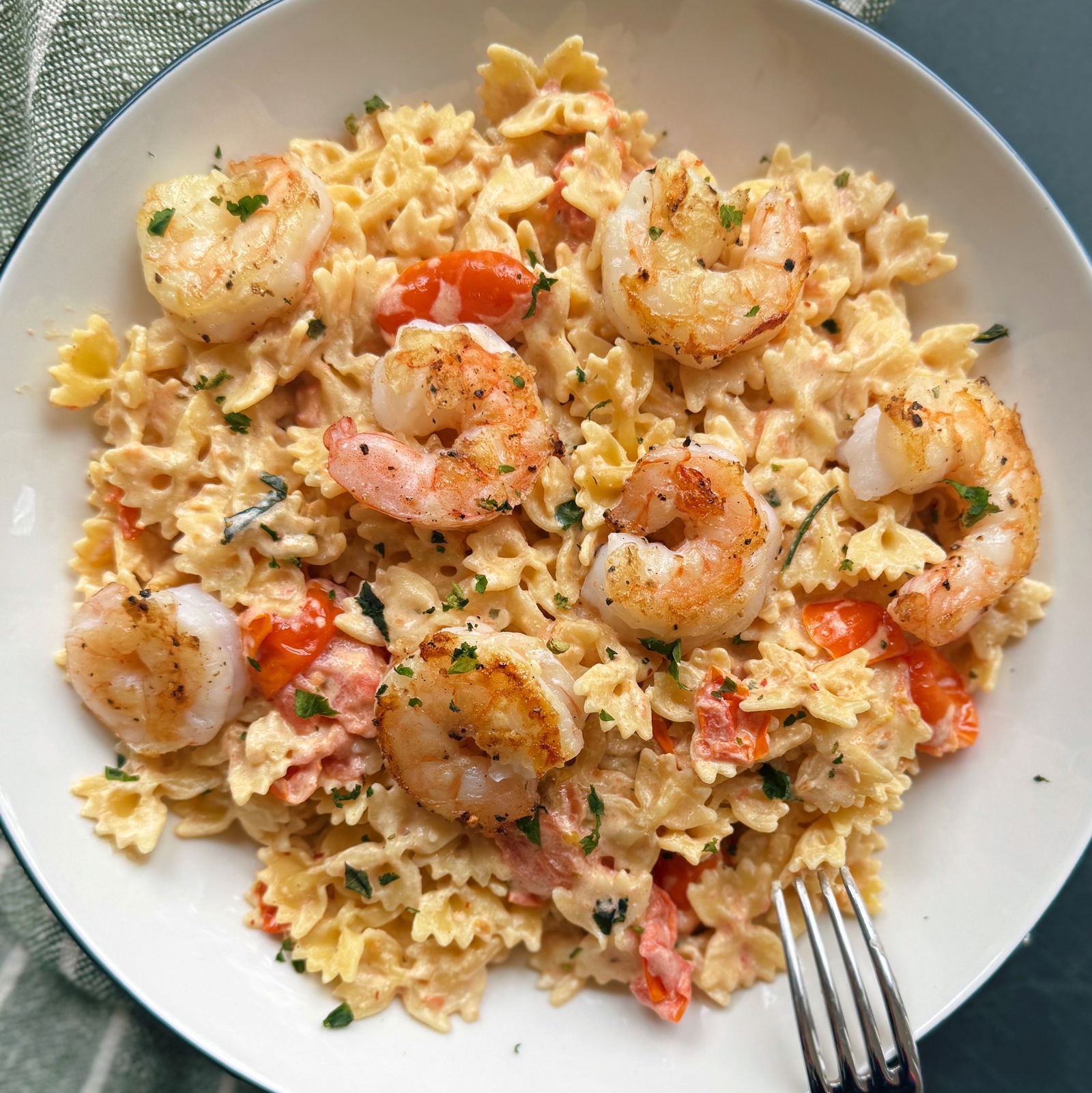 Tomato Basil Boursin Pasta with Gulf Shrimp – Premier Catch