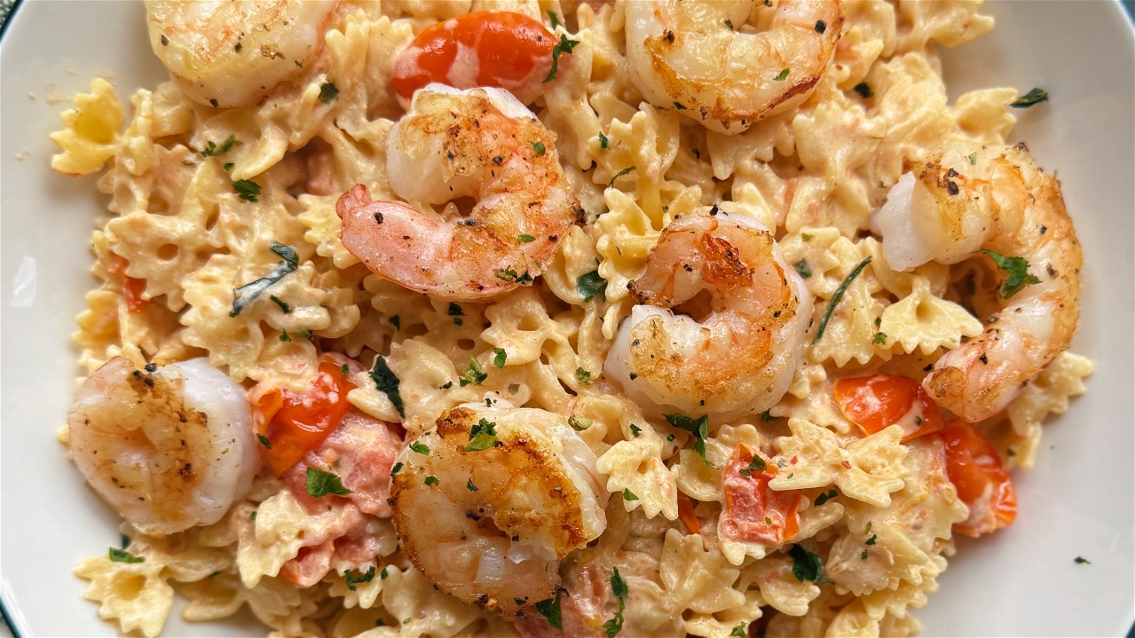 Image of Tomato Basil Boursin Pasta with Gulf Shrimp