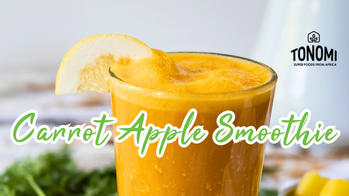 Image of Golden Glow Carrot Apple Smoothie with Banana Flour