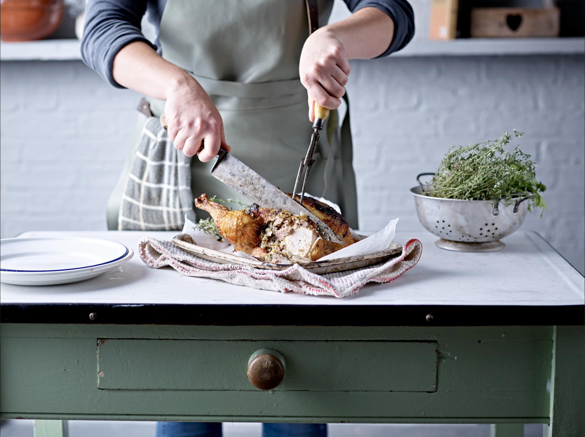 Image of Roast Chicken With Stuffed Skin