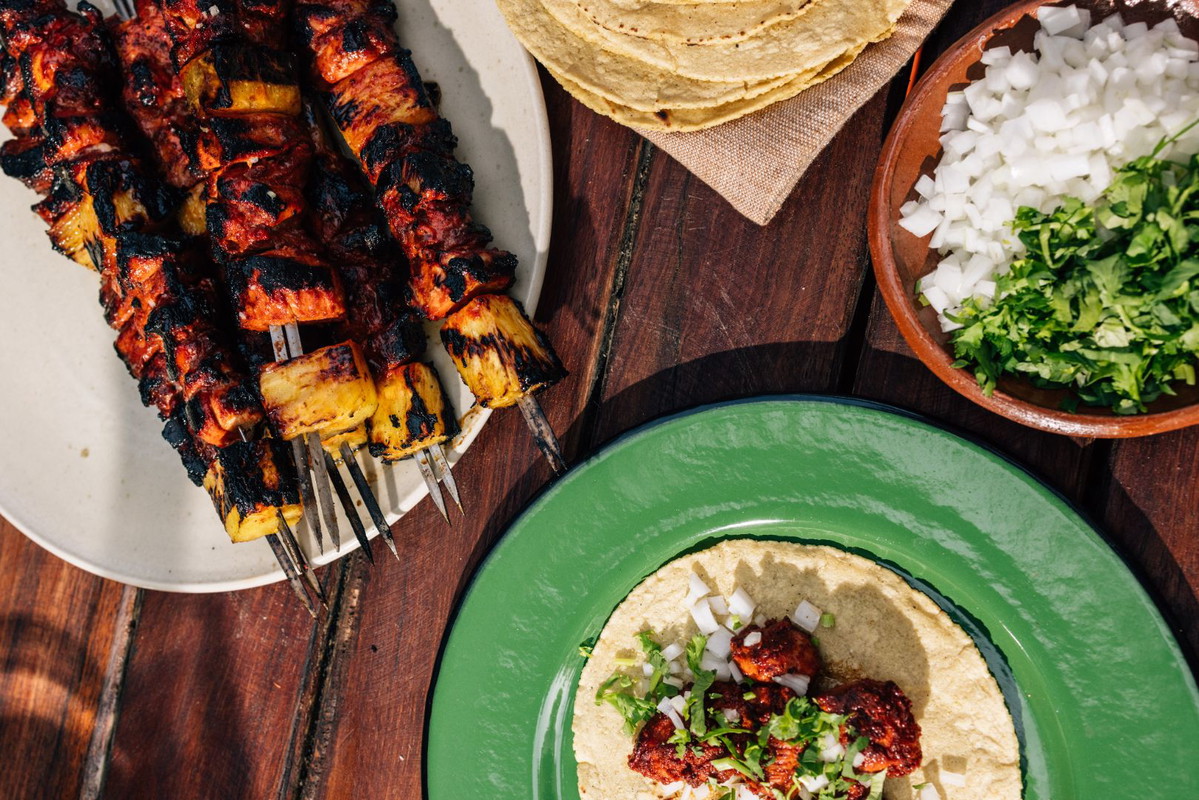 Chicken Tacos Al Pastor, Kebab-Style