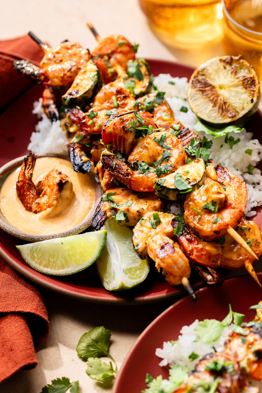 Chipotle Ranch Shrimp Skewers
