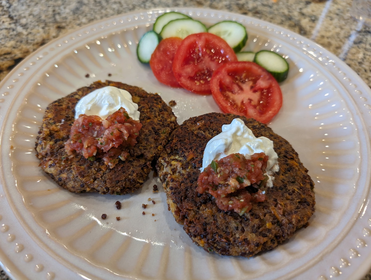 Healthy Quinoa Pinto Patties with Taco-Bout-Tasty!