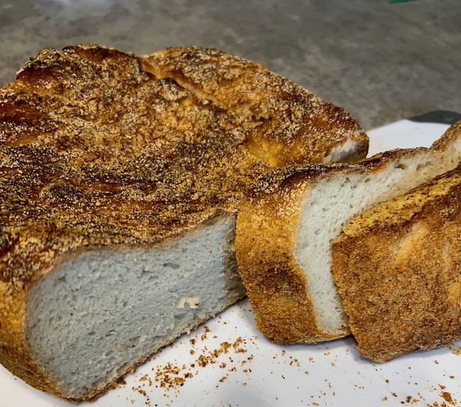 Image of Easy No-Knead Crusty Bread Recipe with Wood's Maple Sugar