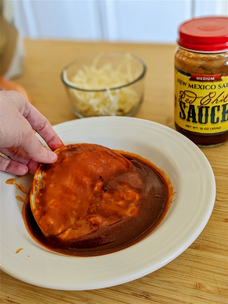 Image of Pour about ½ cup New Mexico Salsa Red Hatch Chile...
