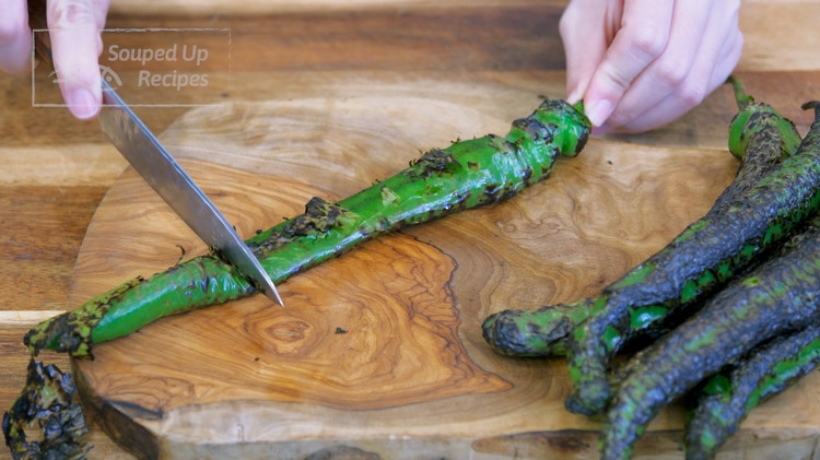 Image of Take a pairing knife and scrub off the black skin otherwise the dish will taste bitter. However, you don’t have to remove the black skin completely because we want to retain the roasty flavor.