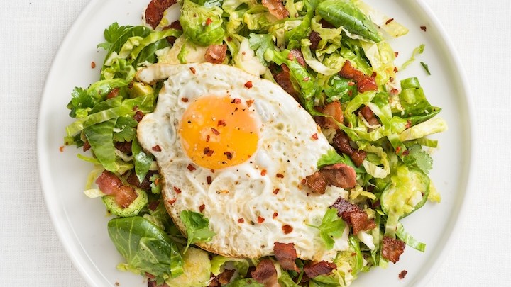 Image of Bacon, Egg and Brussels Sprout Salad