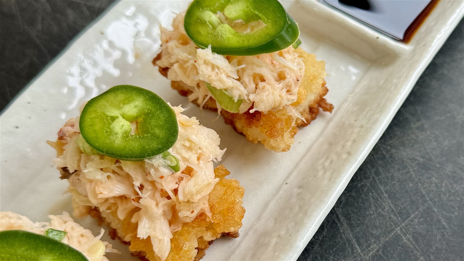 Image of Crispy Rice Bites with Dungeness Crab Meat
