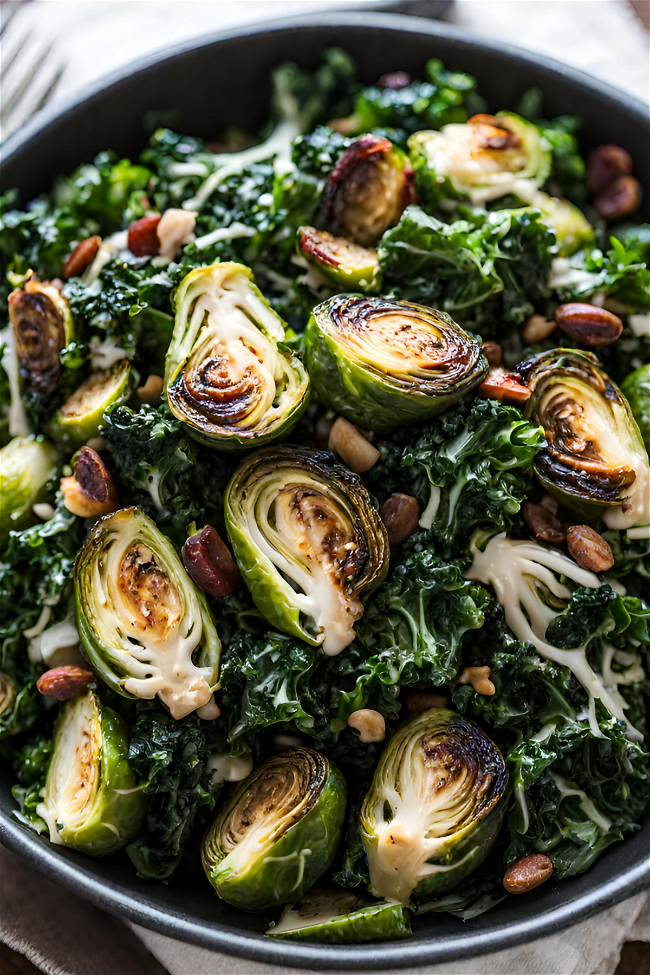 Image of Brussels Sprouts and Kale Salad