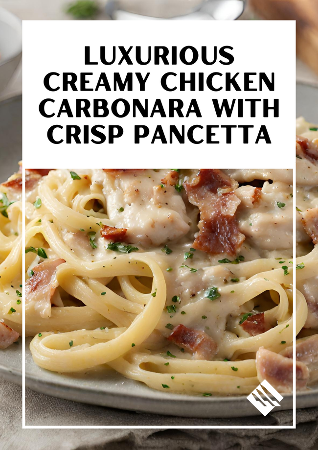 Image of Luxurious Creamy Chicken Carbonara with Crisp Pancetta