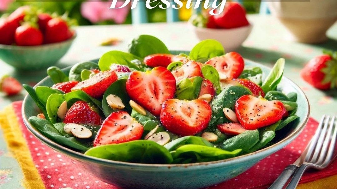 Image of Strawberry Spinach Salad with Poppy Seed Dressing