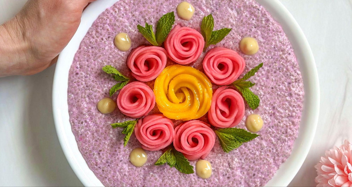 Flower Power Chia Pudding