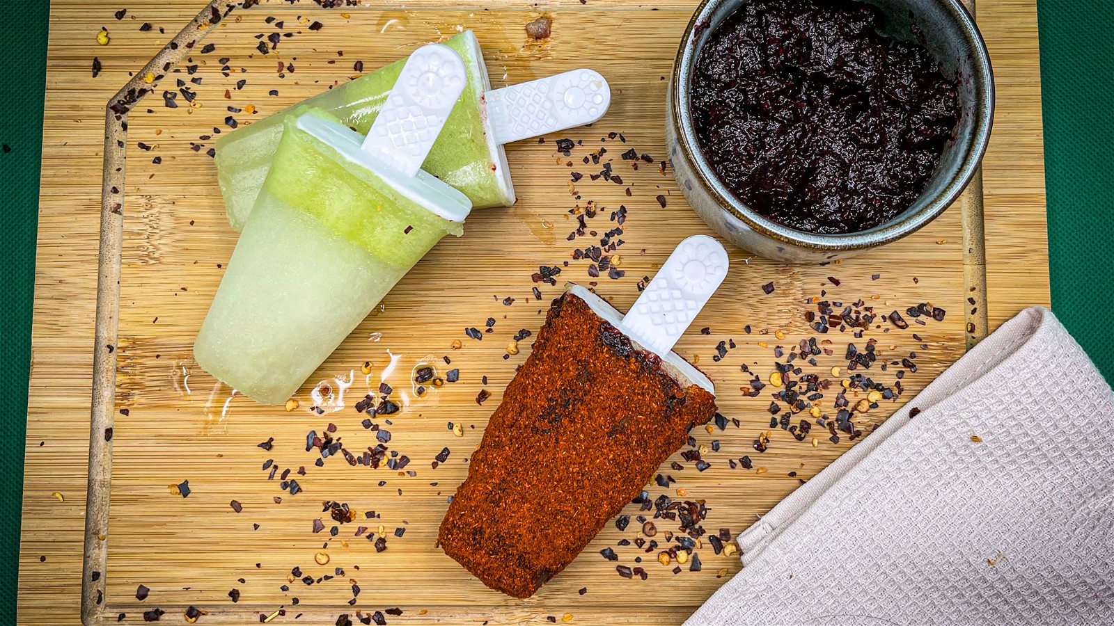 Gurken-Limetten-Eis mit Chamoy