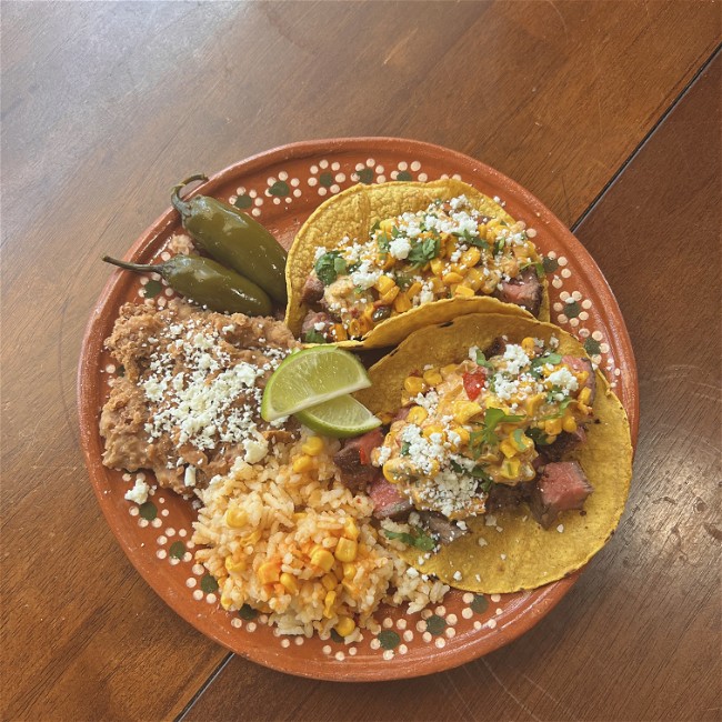 Image of Elote Steak Tacos