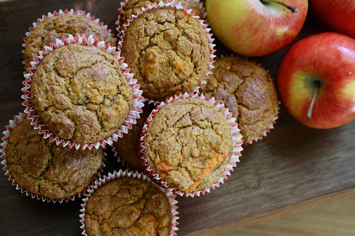 Ingwer Muffins mit Apfel