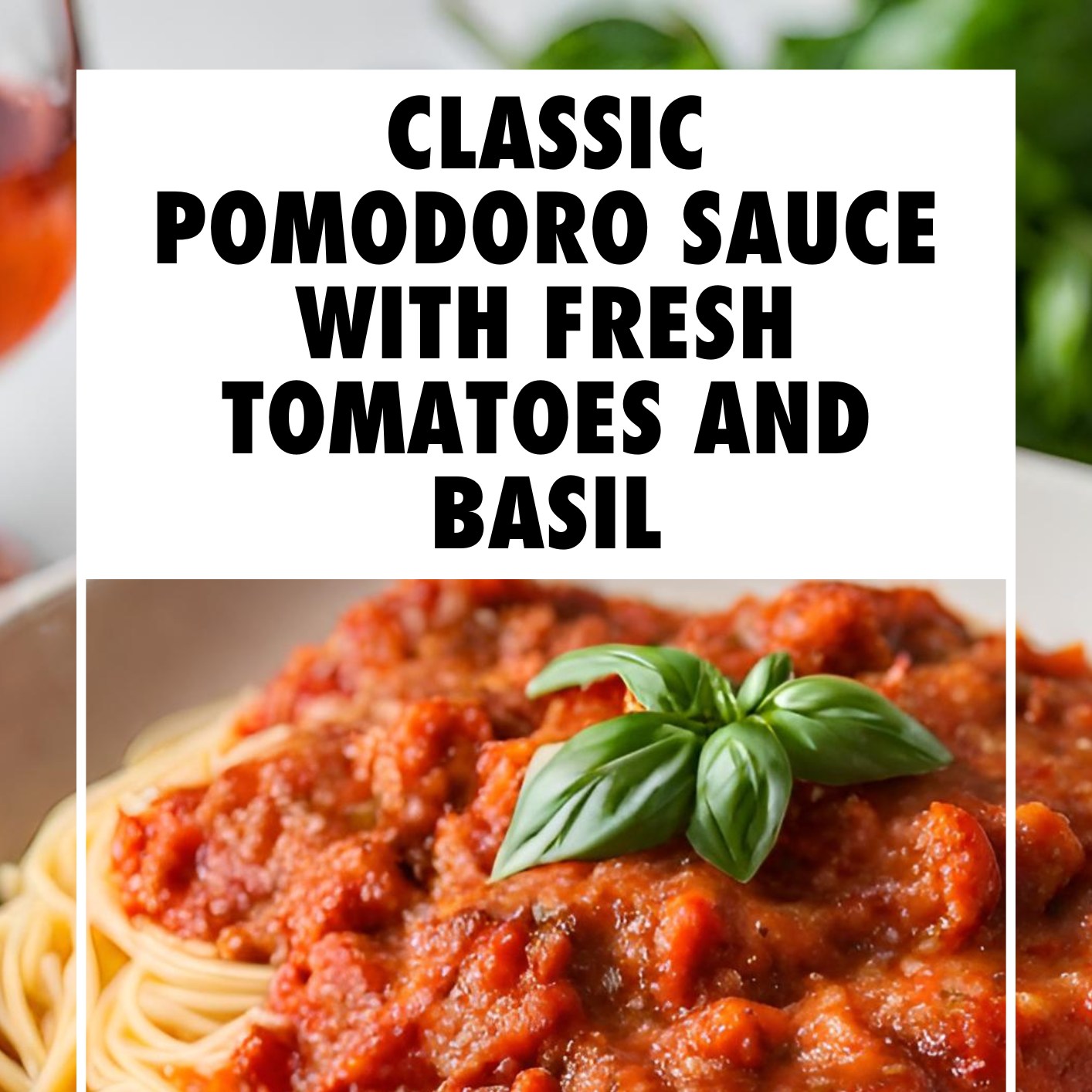 Classic Pomodoro Sauce with Fresh Tomatoes and Basil