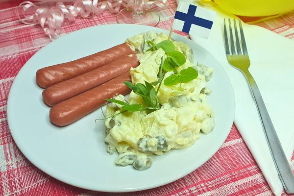 Finnish Potato Salad and Wieners
