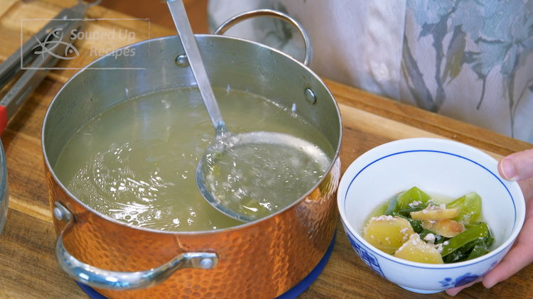 Image of You will have a big pot of chicken cooking liquid left. Don't waste it....