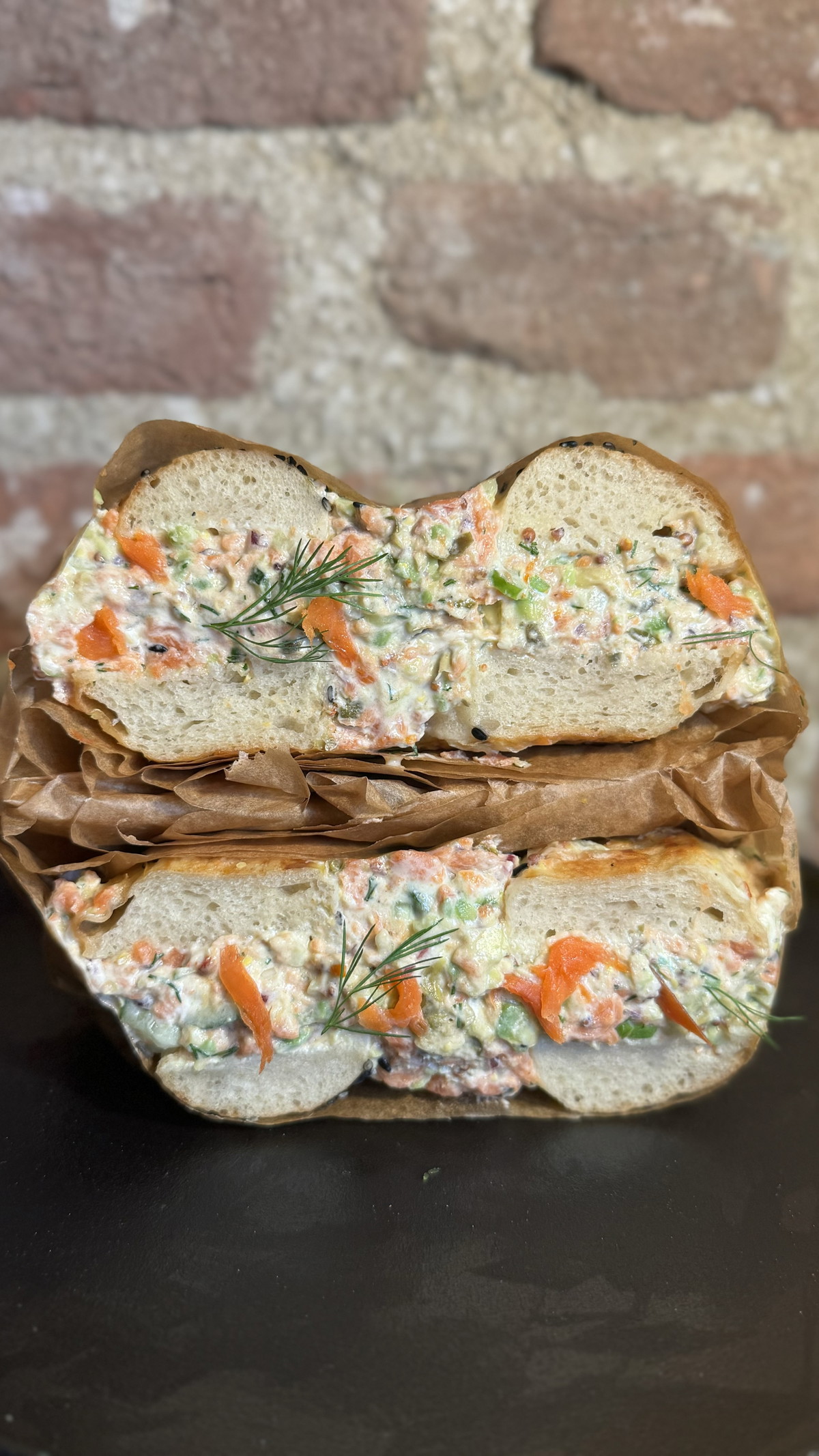 Salmon bagel