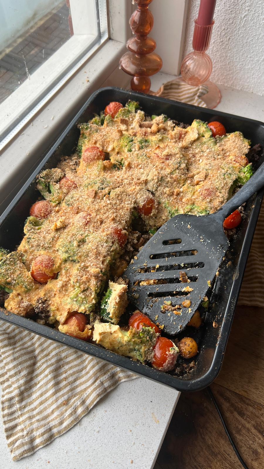 Image of Krieltjes Ovenschotel met Gehakt en Broccoli