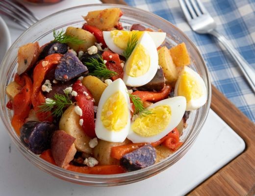 Image of Red, White and Blue Potato Salad