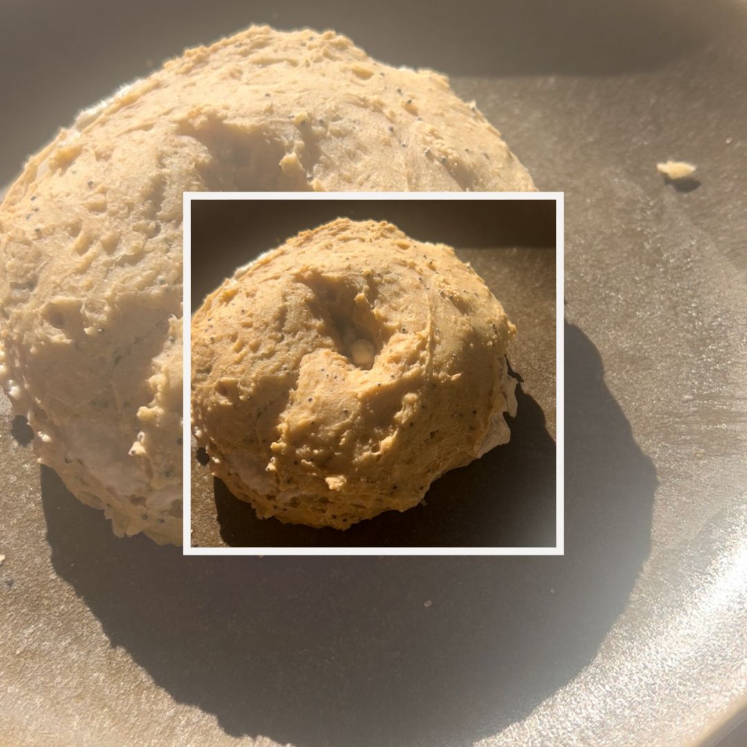 Velvety Poppy Seed Vegan Bagel with Homemade Cashew Cream Cheese