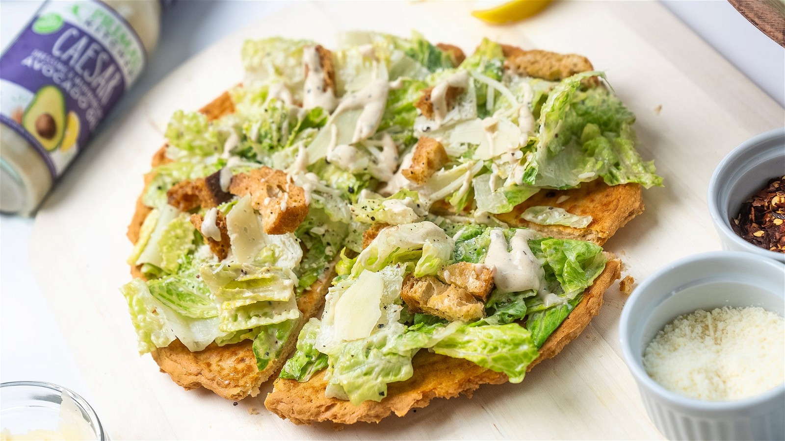 Image of Chicken Crust Caesar Salad Pizza