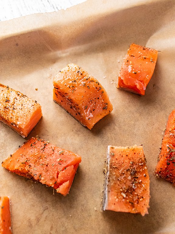 Image of Transfer salmon to baking sheet and bake for 10-12 minutes...