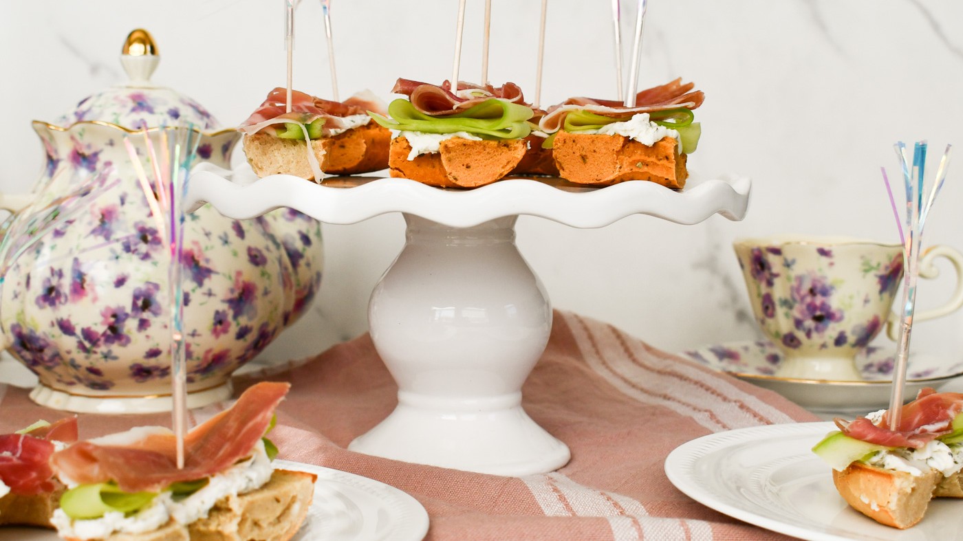 Image of Easy Gluten Free Bagel Tea Sandwiches