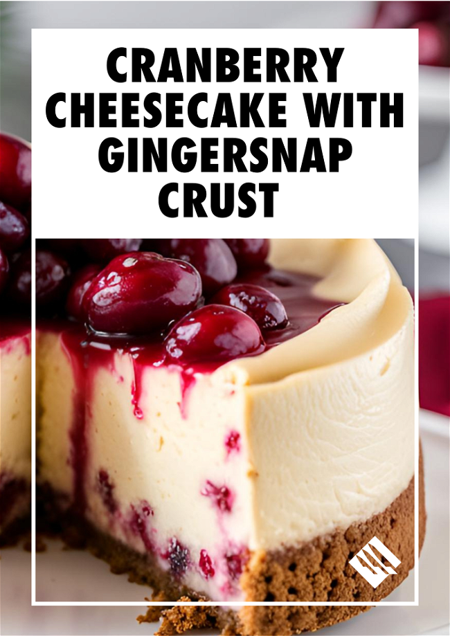 Image of Cranberry Cheesecake with Gingersnap Crust
