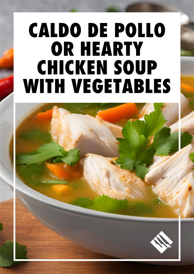 Image of Caldo de Pollo or Hearty Chicken Soup with Vegetables