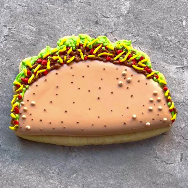 Image of How to Decorate a Taco Cookie 