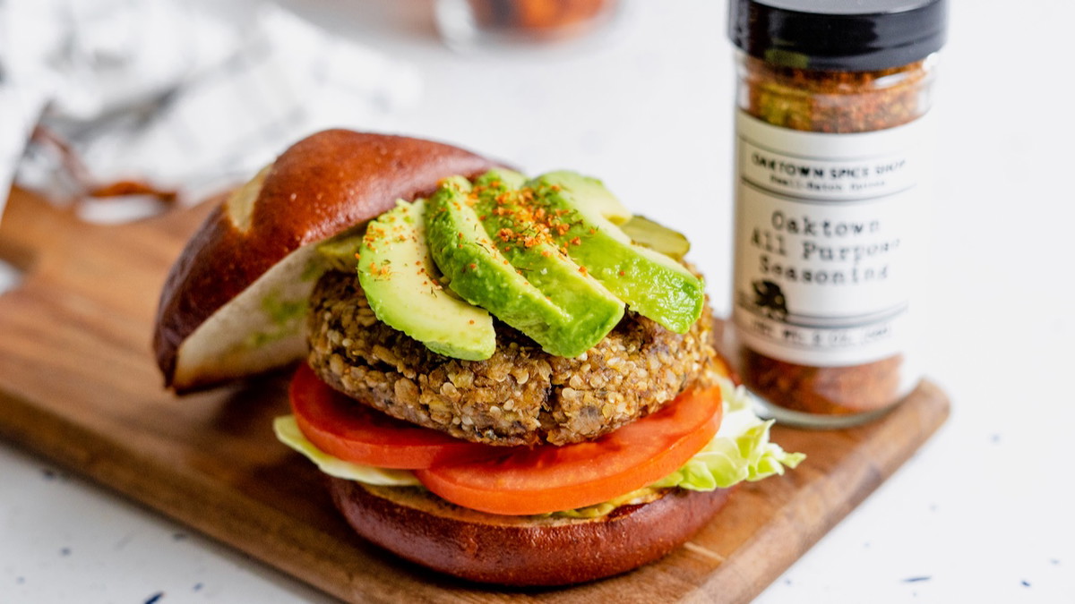 All Purpose Seasoning Mushroom Lentil Burgers
