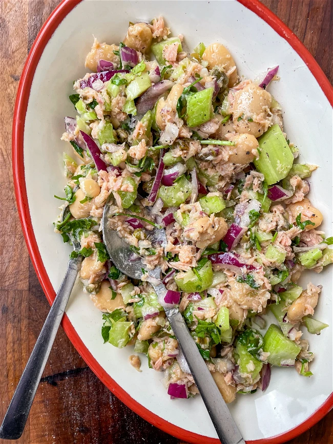 Image of Tuna + Butter Bean  Chopped Salad