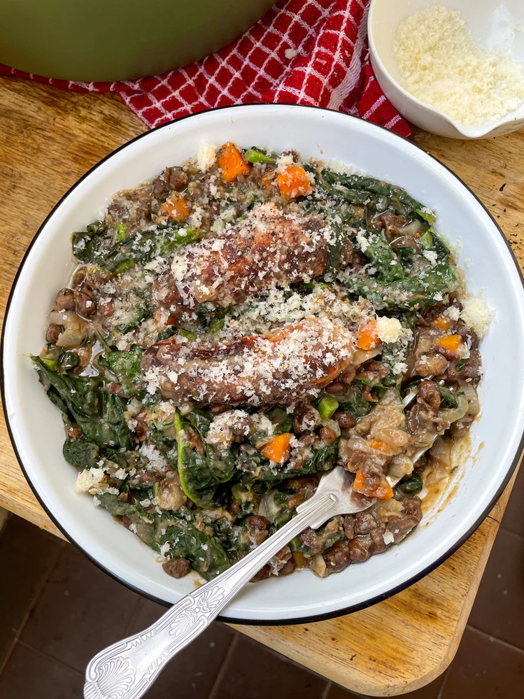 Carlin Pea, Cavolo Nero + Sausage Stew