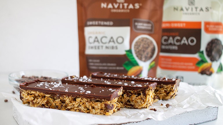 Image of No-bake Cacao Granola Bars Recipe