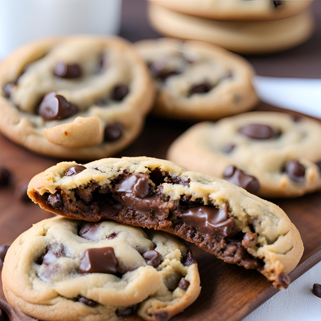 Nutella Stuffed Chocolate Chip Cookies 