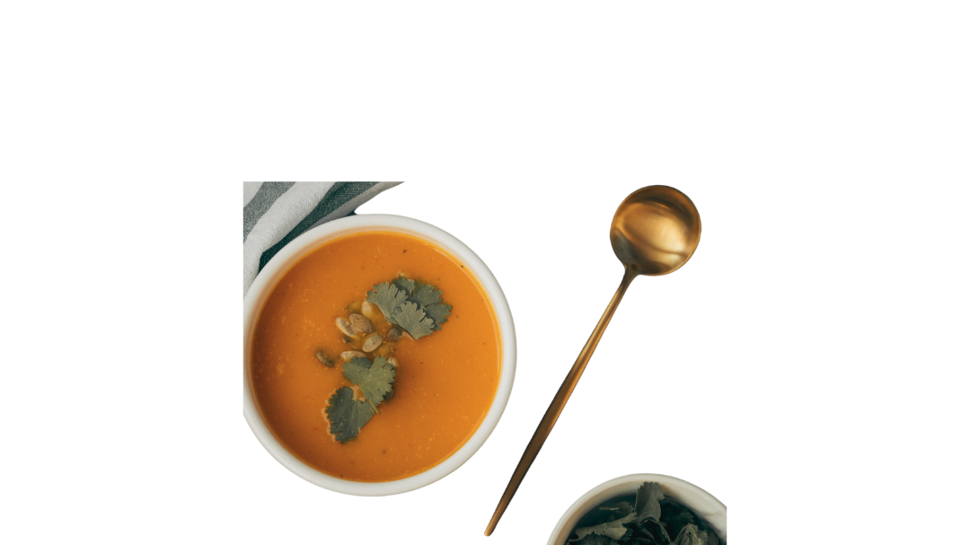 Pumpkin and Sweet Potato Soup with Cilantro